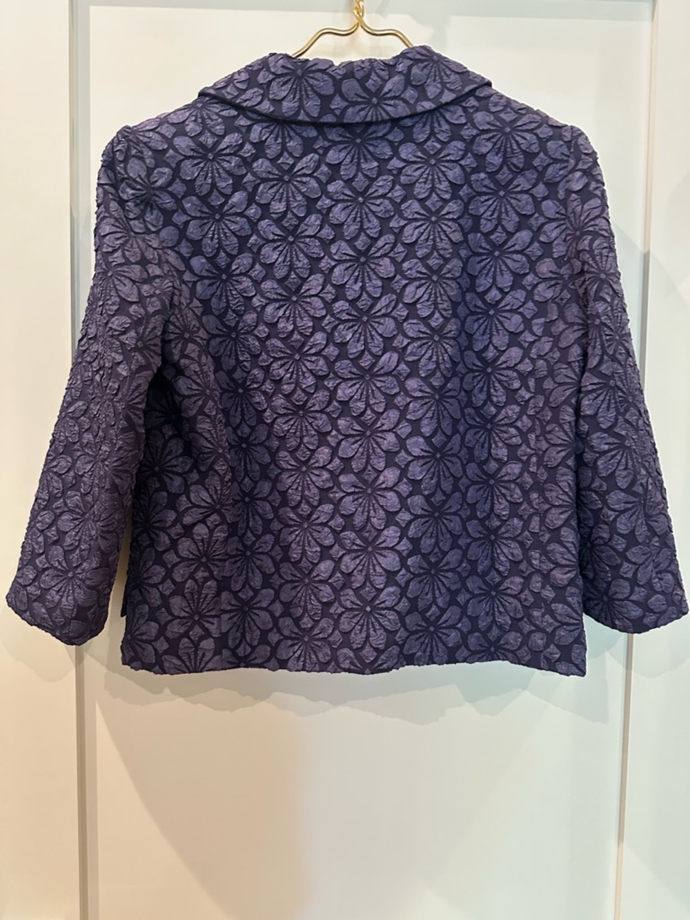 Flora Bea NYC Elegant Floral-Textured Purple Jacket - Women - Picture 4 of 6